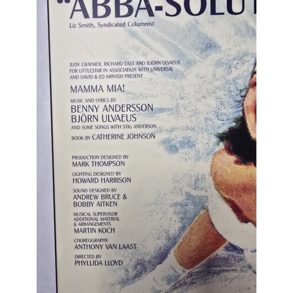 Vintage Mamma Mia THE SMASH HIT MUSICAL Poster Wooden Plaque - Wall Decor - Picture 3 of 11